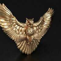 925 Sterling Silver Owl Pendant Necklace for Women & Men, Oxidized Silver Bird Jewelry,Wisdom Sy