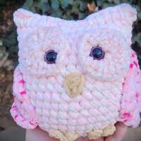Crocheted Owl | Medium Size | Handmade Soft Yet Firm Feeling Plushie