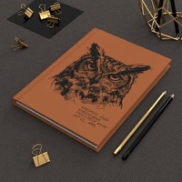 Owl Hardcover Journal Sketch Artist Wildlife Enthusiast Nature Observation Field Notes Rust Journal