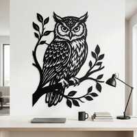 Geometric Owl Metal Wall Art, Forest Bird Laser Cut SVG (Digital Design)