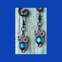 Owl Dangle Earrings, Woodland, Nature Style Jewelry