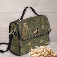 Barn Owl Tapestry Waterproof Canvas Bag | Botanical Folklore Satchel