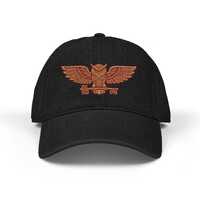 Embroidered Owl Patch Denim Hat | Vintage Owl Embroidery