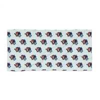 Hand-Drawn Patriotic Owl Illustration Beach Towel | Red & Blue Cartoon Owls, American Print