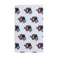 Hand-Drawn Owl Hand Towel, Whimsical Winter Kitchen Bathroom Decor