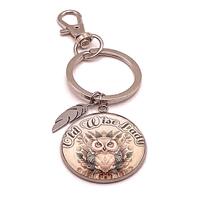 Owl  Bag Charm: Old Wise Lady Keychain