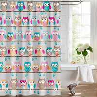 Owl Shower Curtain Liner: Waterproof PEVA Bathroom Curtain (72x72)