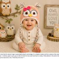 Crochet Owl Hat, Owl Costume, Newborn Photo Prop, Baby Halloween Costume, Toddler Owl Hat, Owl Beani