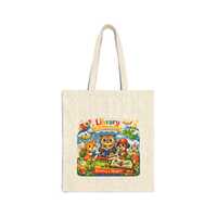 Library Adventure Owl and Fox Tote Bag | Kids Reading Illustration