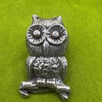 Rare Vintage Sterling Silver Owl Ring | Brutalist Sculptural Artisan Wearable Art | Unusual Figural 