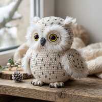 Snowy Owl Crochet Pattern, Amigurumi Owl Pattern PDF, Crochet Animal Tutorial, Winter Owl Stuffed An