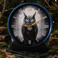 Glow in the Dark Owl Clock – Woodland Forest Decor