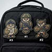 Tactical Owl PVC Patch: Night Watch, Morale Gear Accessory