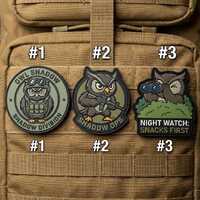 Owl Shadow Division PVC Patch &ndash; Tactical Military Style Backpack Gear