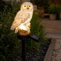 Solar Owl Garden Light &ndash; Outdoor Owl Statue Lamp &ndash; Waterproof Garden Stake Decor &ndash;