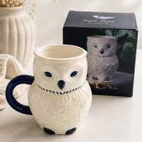 Night Flight Owl Mug. Large Ceramic Owl Cup. Cosy Cottagecore Coffee Mug. Celestial Owl Gift