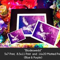 Owl - Blodeuwedd - 8.5x11 inch Giclee Art Print - Celtic - Fine Art - Flight - Mythology - Animal Ar