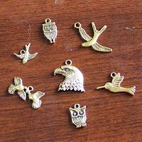 Liquidation Sale of Bird Charms, Bulk Charms, Owl Charms, Mixed Lot of Bird Charms