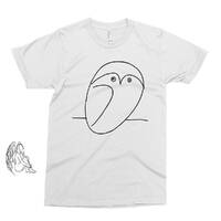 Owl - Pablo Picasso T-shirt, Tee,  Art, Bird, Sketch, Salvador Dali, van Gogh, Matisse, Mondrian, Br