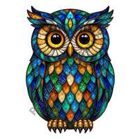 Stained Glass Owl Clipart Bundle, 10 PNG Sublimation Designs, Mystical Bird Transparent Background, 
