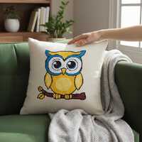 Owl Cross Stitch PDF, Modern Bird Embroidery, Beginner Friendly (PDF Download)