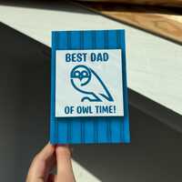 Sheffield Wednesday Retro Owl Father's Day Card &ndash; Dad of Owl Time!
