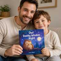 Personalized Father&rsquo;s Day Book for Dad, Owl Daddy Story Book, Custom Daddy and Me Gift From Ba
