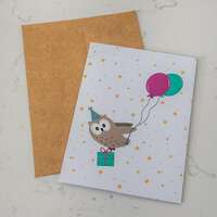 Owl Birthday Cards | 2 PRINTABLE PDFs Included | Birthday Card Download | 5x7