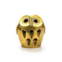 Vintage Brass Owl Incense Burner, Mini Hollow Out Cone Incense Holder, Meditation Statue