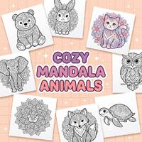 Printable Kawaii Owl Coloring Pages PDF | Whimsical Animals Moon Stars | Instant Download Adult Colo