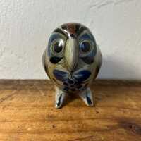 Jorge Wilmot Mexican Folk Art Pottery Owl:  Signed Studio Pottery