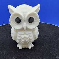 White Knitted Horned Owl