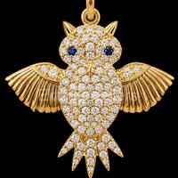 925 Sterling Silver Owl Pendant