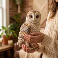 Crochet Barn Owl Pattern | Realistic Amigurumi Bird PDF | Cottagecore Forest Animal Decor | DIY Croc