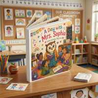 Personalized Teacher Board Book: Custom Name Owl Classroom Story