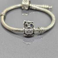 PANDORA Graduate Owl Charm Charm Bead Pandora Owl Charm 925 Sterling Silver SV134