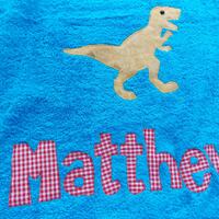 Personalized Towel-Dog applique name- custom towel-owl towel-great for beach, bath, Birthday Gifts, 