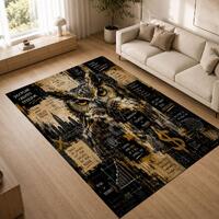 Owl Wisdom Area Rug, Success Mindset Carpet, Focus and Discipline Decor Rug, Entrepreneur Office Flo