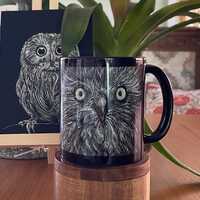 Wide-Eyed Owl Mug | Just Read the News Today | Funny Gift for News Lovers | 14 oz