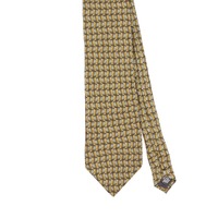 Vintage Silk Tie 1990's Brown Animal Print Tropical Screech Owl Pattern Mens Necktie