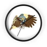 Spotted Owl Wall Clock | Forest Bird Illustration
