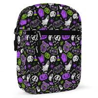 Halloween Black Cat Owl Skull Crossbody Purse, Spooky Ghost Jack-O-Lantern Bag, Goth Accessory
