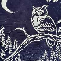 Handmade Owl Blanket &ndash; Mosaic Crochet Throw &ndash; Navy & Parchment &ndash; Woodland Owl 