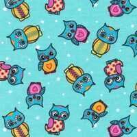 Owl fabric, cotton fabric flannel, Fluffy FLANNEL Owls, Cuddle Prints, FAbri Quilt,  Checked owls,