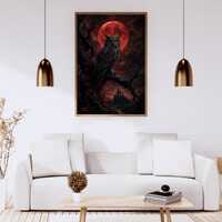 Gothic Owl Art Print | Gothic Wall Decor | Instant Download Digital Poster
