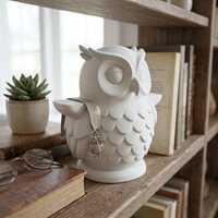 Owl Bookmark Holder Shelf Sitter, Bookshelf Guardian Figurine, 3D Printed Owl Bookend Decor, Reading