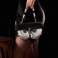 Perfect gift for your special one! Check out our bedazzled beaded owl crossbody bag.