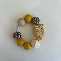 Yellow Owl Bag Charm