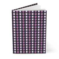 Purple Owl Pattern Hardcover Journal | Lined Pages, Matte Finish, Lay-Flat Binding