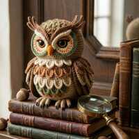 Realistic Woodland Owl Crochet Pattern, Amigurumi Stuffed Toy, Boho Home Decor (PDF Download)
